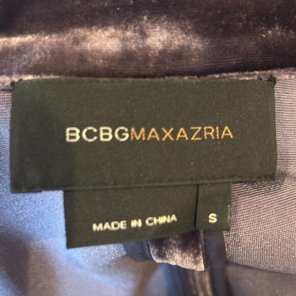 BCBGMAXAZRIA Dark Purple Velvet Jacket | Size Small - Picture 8 of 8
